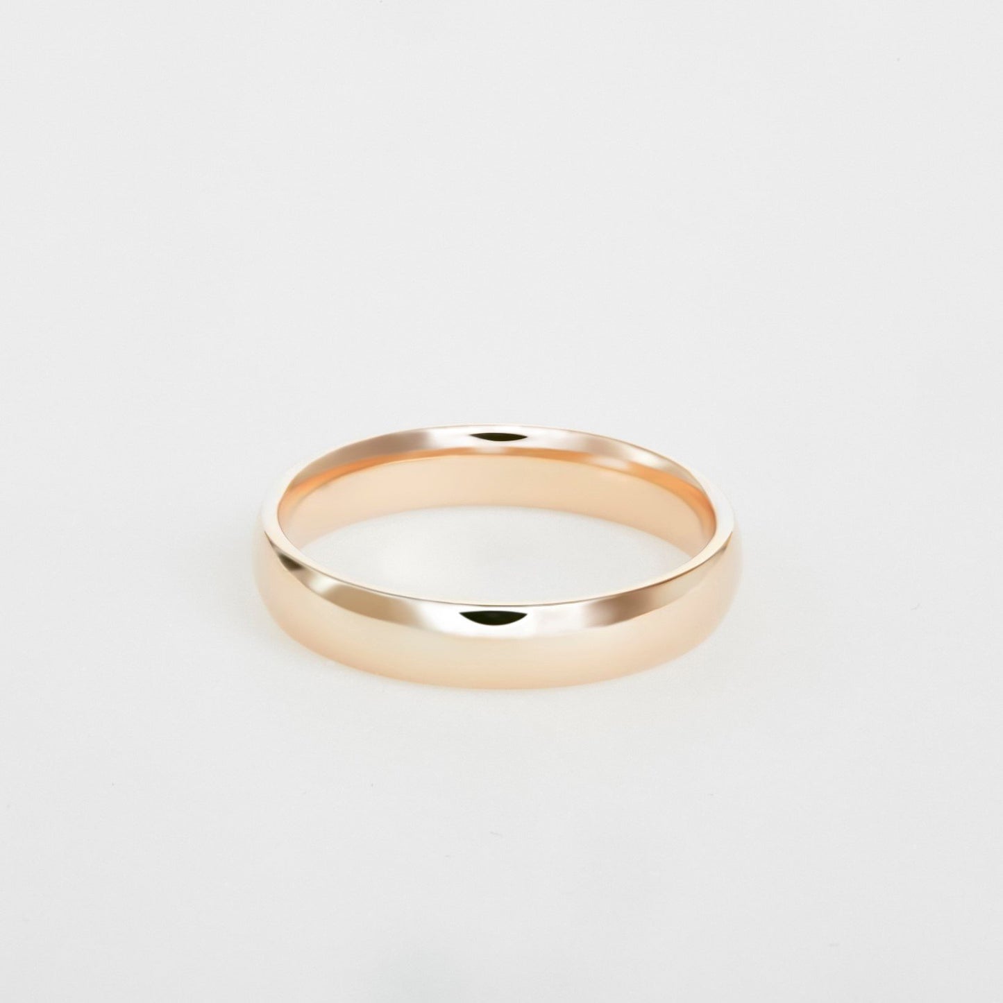 mens rose gold wedding band in 4mm
