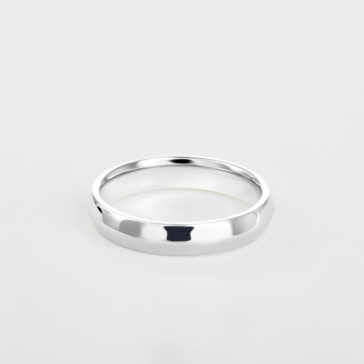 mens knife edge platinum wedding band 4mm