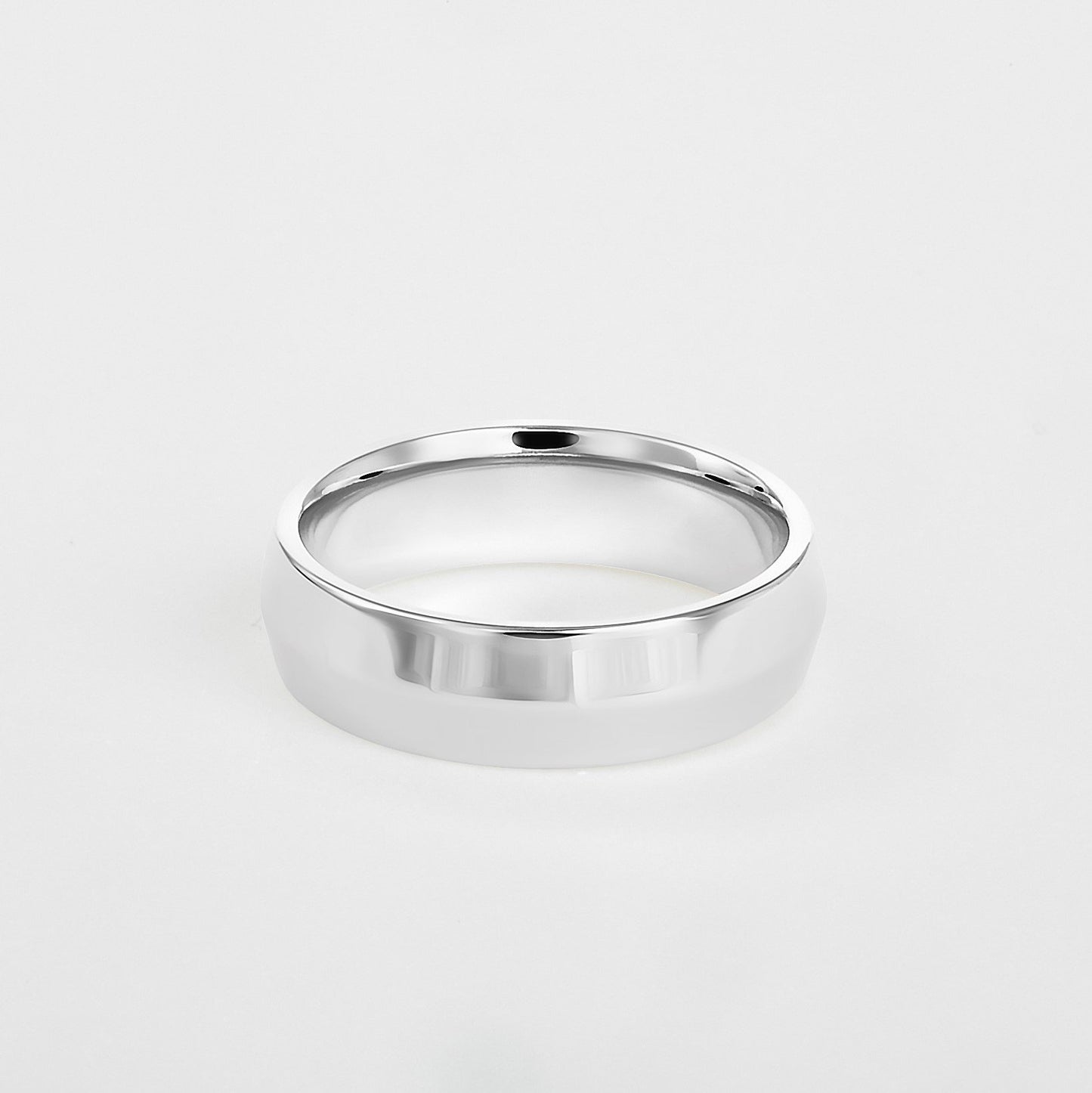 mens platinum knife edge wedding band 6mm
