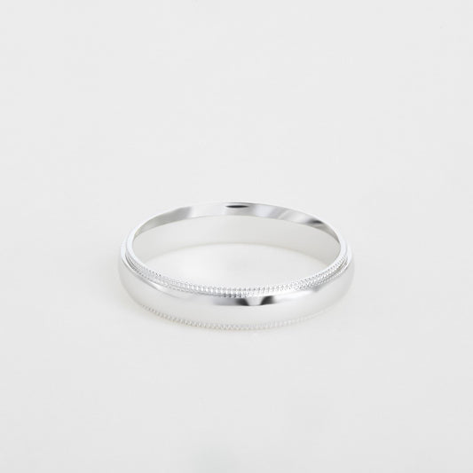 mens platinum milgrain wedding band 4mm