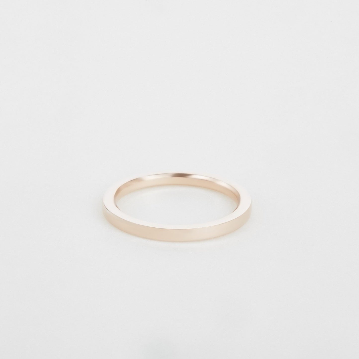 womens flat rose gold wedding band