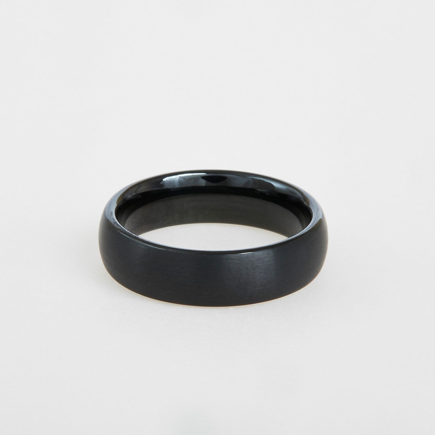 mens black tungsten wedding band 6mm
