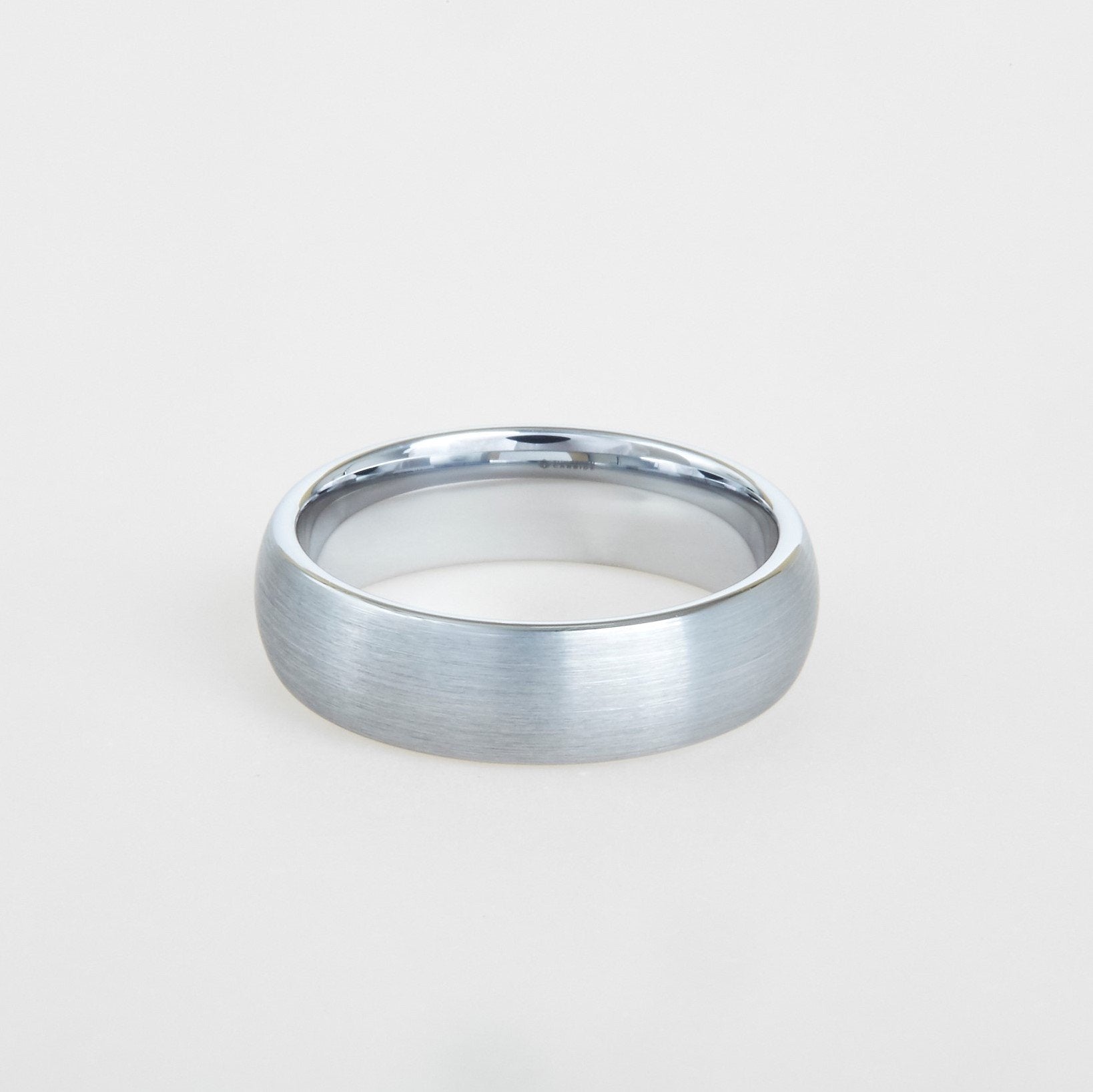 mens natural tungsten wedding band 6mm