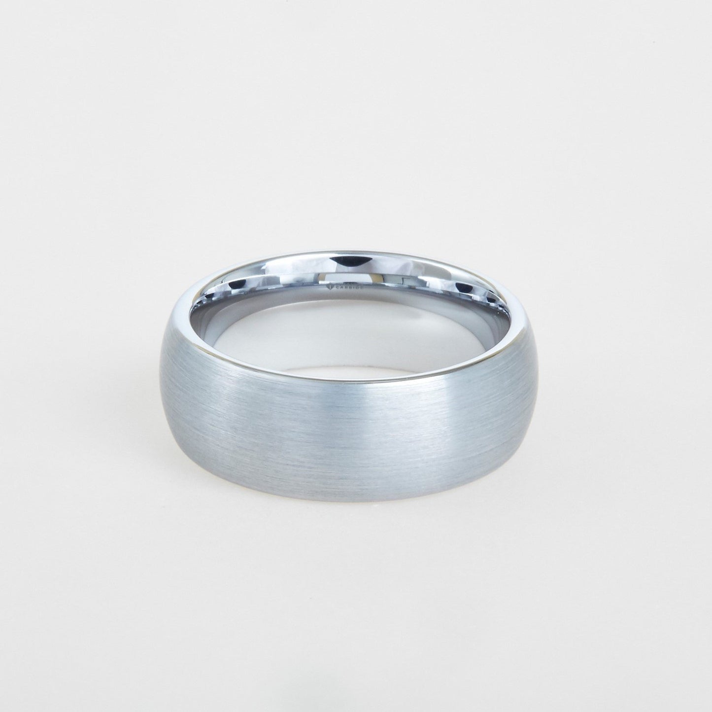 mens natural tungsten wedding band 8mm