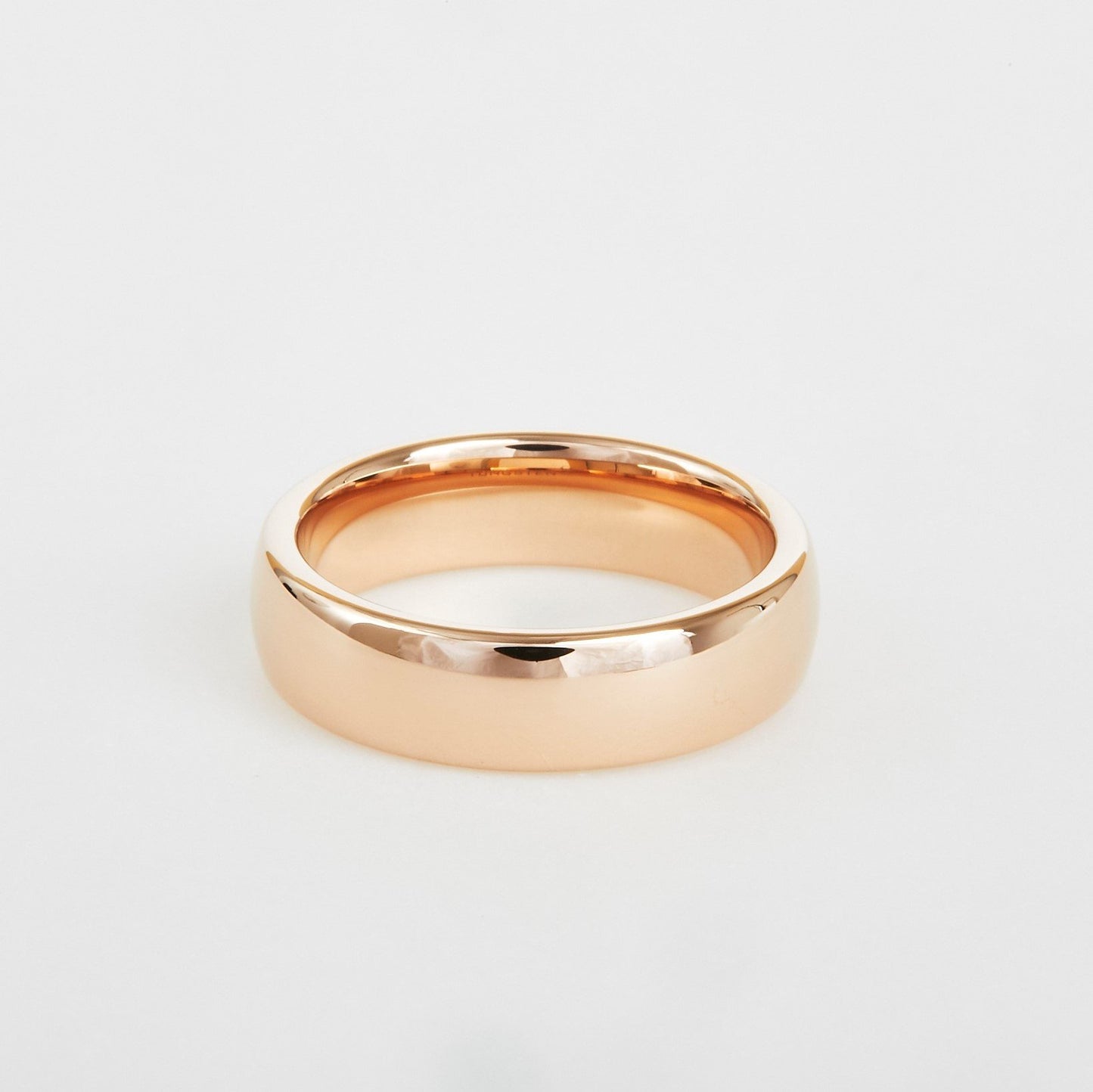 rose gold tungsten men's wedding band 6mm