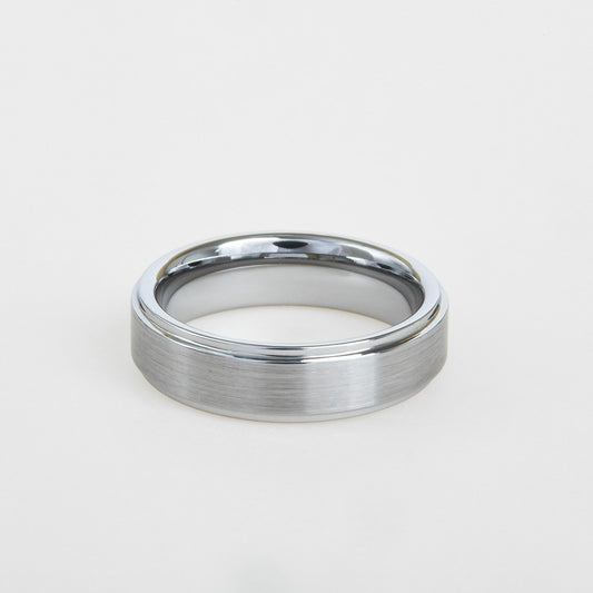 mens tungsten edge wedding band 6mm