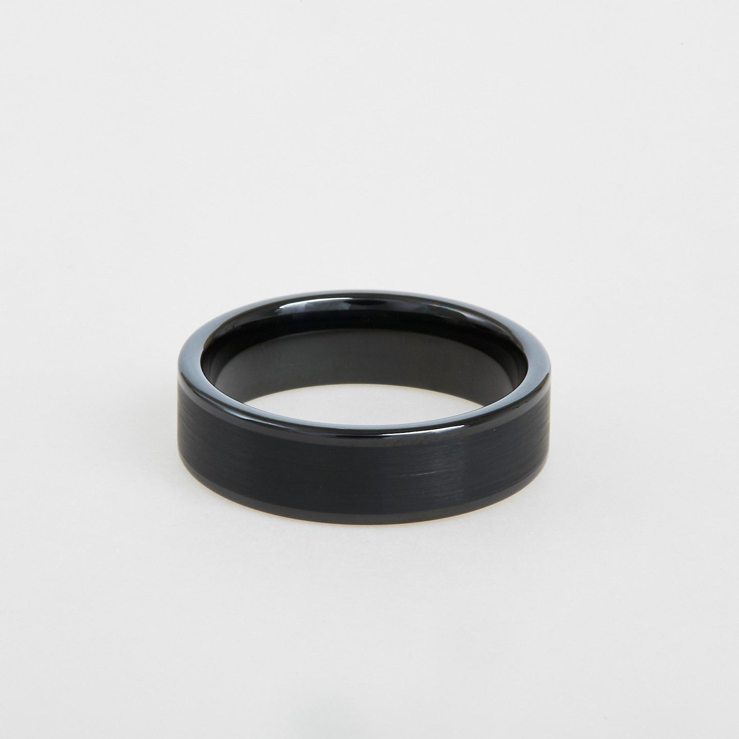 black tungsten wedding band