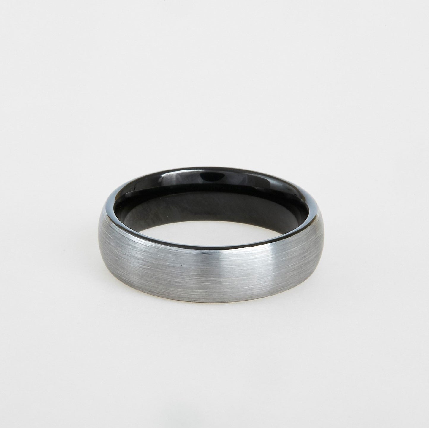Mens Black Interior Tungsten Wedding Band 6mm