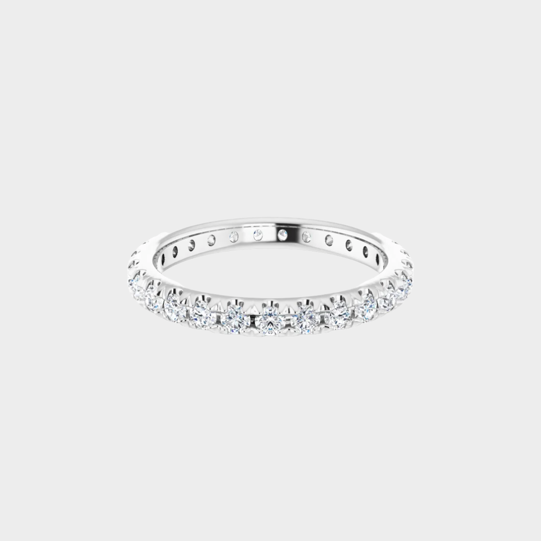 white gold diamond eternity band