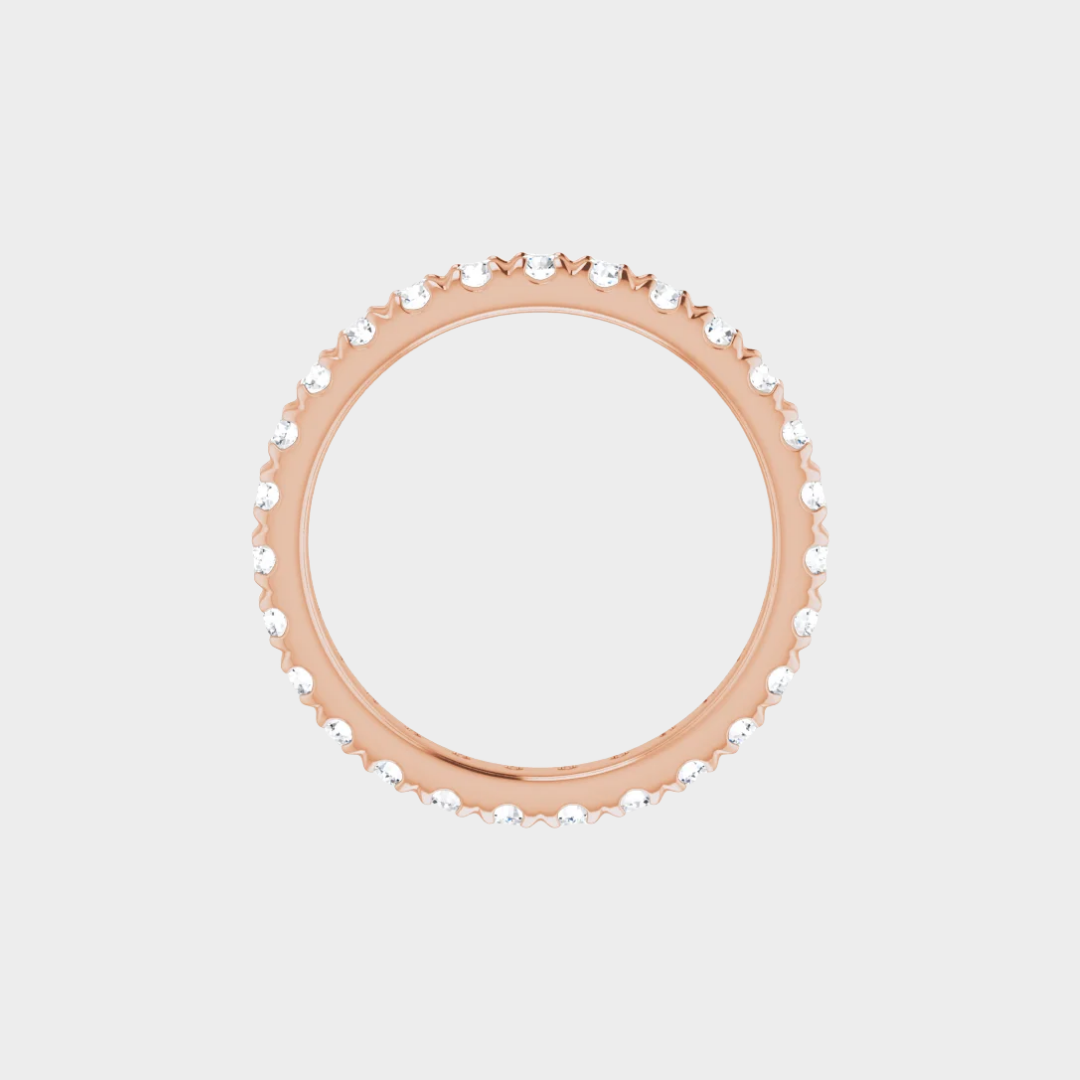 rose gold diamond eternity band