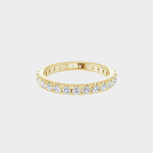 yellow gold diamond eternity band