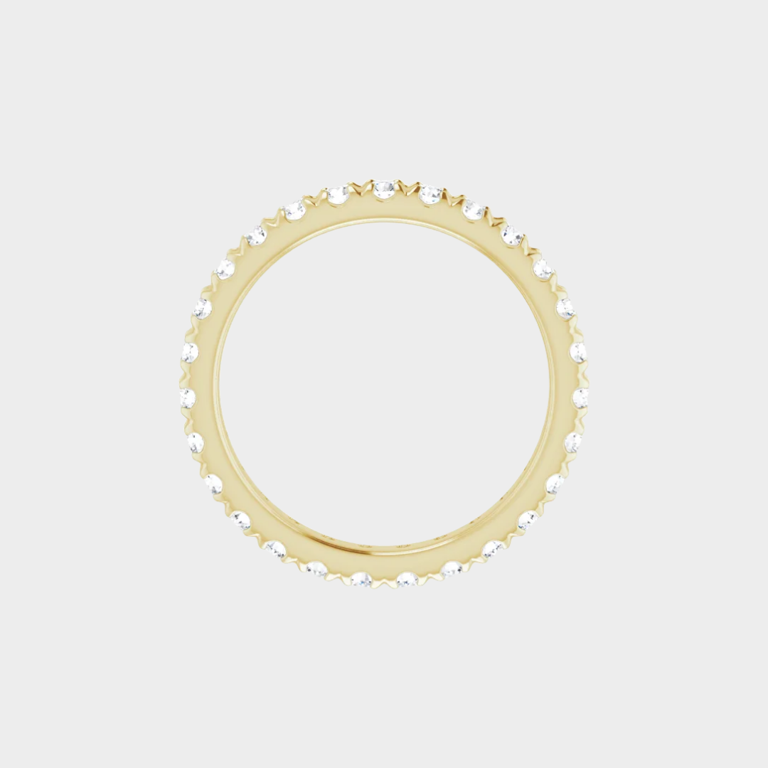 yellow gold diamond eternity band